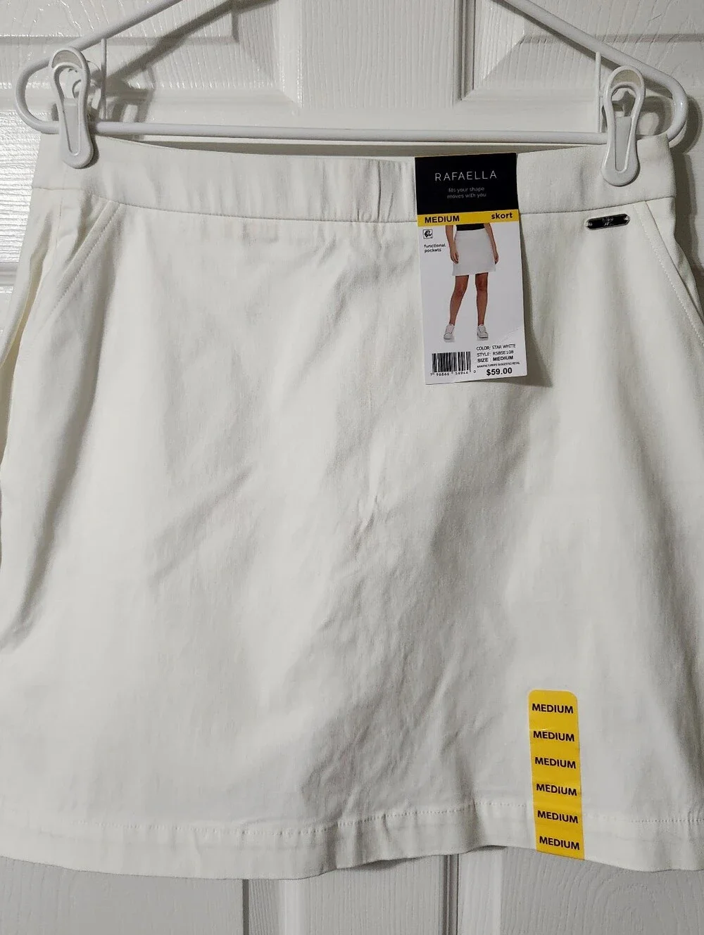 Rafaella White Stretch Lux Women's Skort, M, NWT